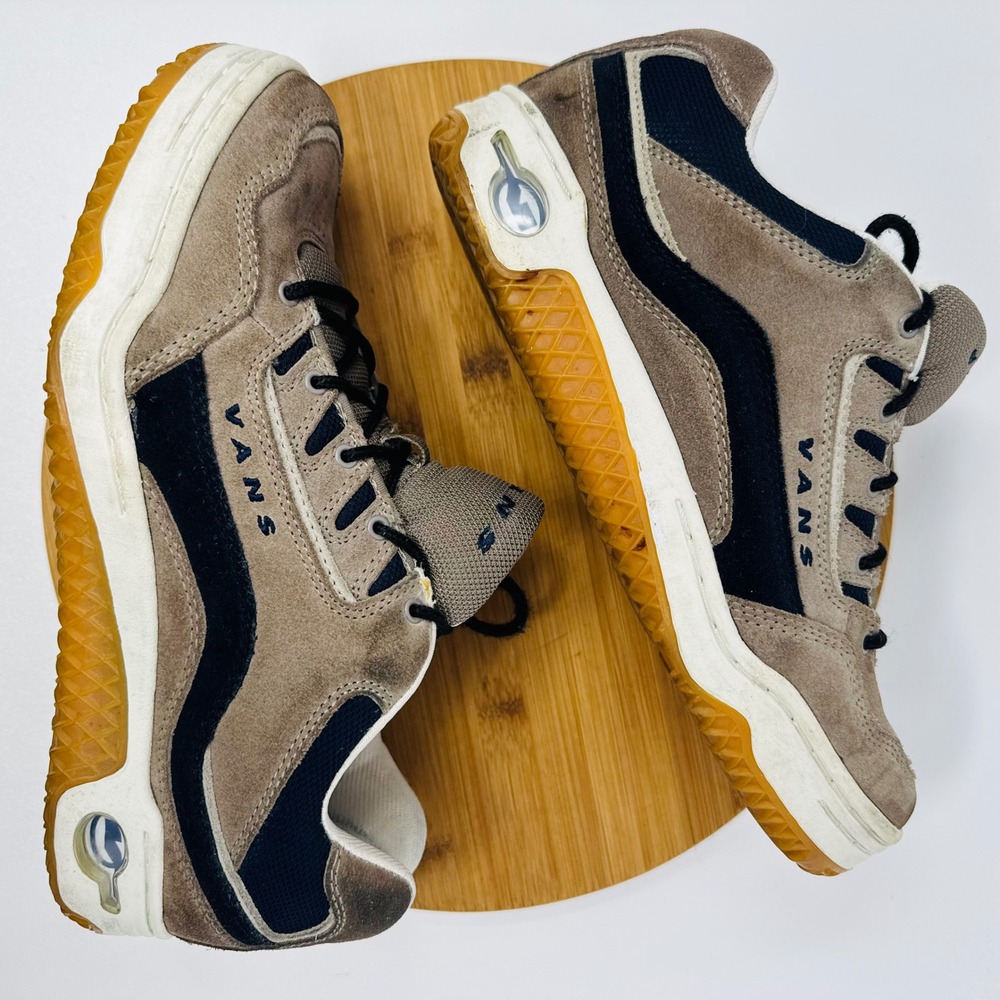 Vans Mens Skate Shoes Brown Navyโ Blue Suede Chunky Y2K Vintage 11.5 420556-0001